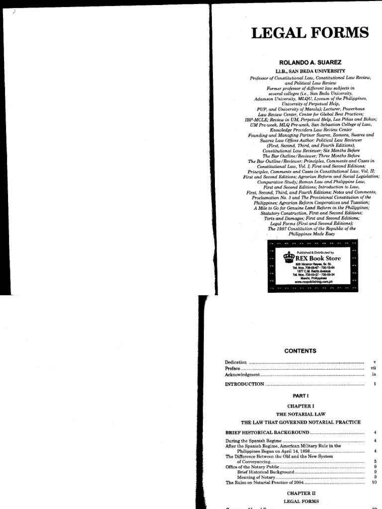 LEGAL FORMS Suarez Parts 12 PDF