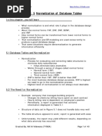 Chapter: 5 Normalization of Database Tables: in This Chapter, You Will Learn