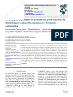 Modeling An Experiment To Measure The Speed of Gravity in Short Distances Using Vibrating Masses: Frequency Optimization