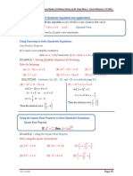 Solving Quadratic Equations