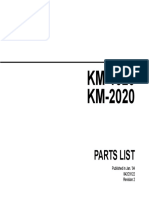 KM-1620 KM-2020: Parts List