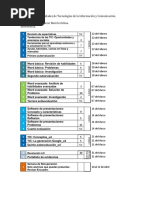 Calendario de Actividades de Tecnologías de La Información y Comunicación - 1PXA9