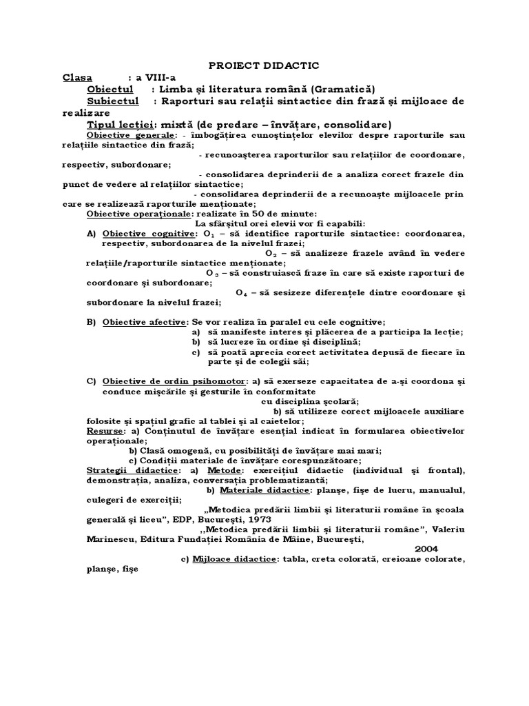 Coordonare - Subordonare | PDF