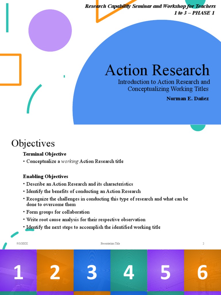 Action Research: Introduction To Action Research and Conceptualizing ...
