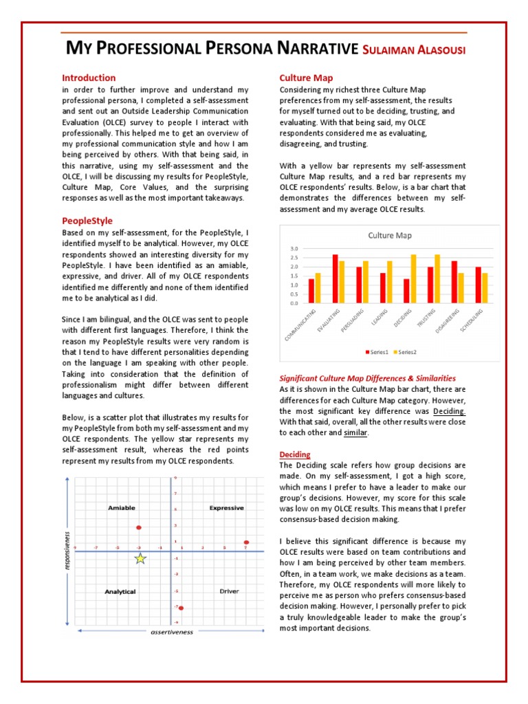 Professional Persona Narrative Bcom 314 Pdf Value Ethics Narrative