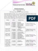 SK Jadwal KRS Diploma Dan Sarjana