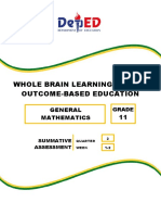 Whole Brain Learning System Outcome-Based Education: General Mathematics
