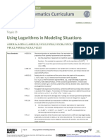 Mathematics Curriculum: Using Logarithms in Modeling Situations