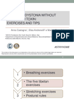 Managing Dystonia Without Botulinum Toxin: Exercises and Tips