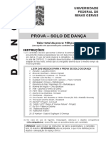 2a Etapa Dança - Prova SOLO DE DANÇA 2019