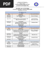 Matrix of Activities: Schools Division Office of Albay San Antonio National High School