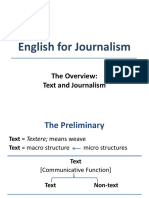 2 English For Journalism - Text and Journalism