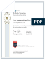 CertificateOfCompletion - Linux - Overview and Installation Comptia