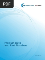 SGE Analytical Science Product Data and Part Numbers 1 1