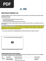 Work Record Validator List - APEGA