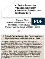 Kelompok 1 D2ESR Sejarah Pertumbuhan Dan Perkembangan Fiqih Islam.ppt