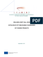 Catalogue of Projects Abstracts Call 2019