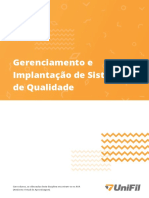 Gerenciamento e Implantação de Sistemas de Qualidade Unidade III