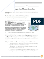 Student Exploration: Photosynthesis Lab: Oxygen