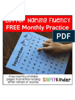 Alphabet Letters Letter Naming Fluency Practice