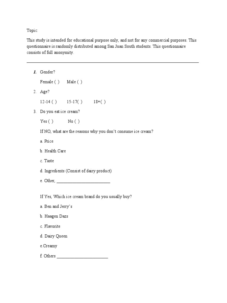 P.O.A Questionnaire-Kelsey Wilson | PDF