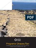 Qhapaq Ñan Informe Por Cuencas Hidrográficas Del Registro de Tramos y Sitios Campaña 2003-2004