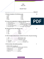 ICSE Class 3 English Language Sample Paper