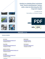 Analysis on abating direct emissions from ‘hard-to-decarbonise’ homes Element Energy UCL