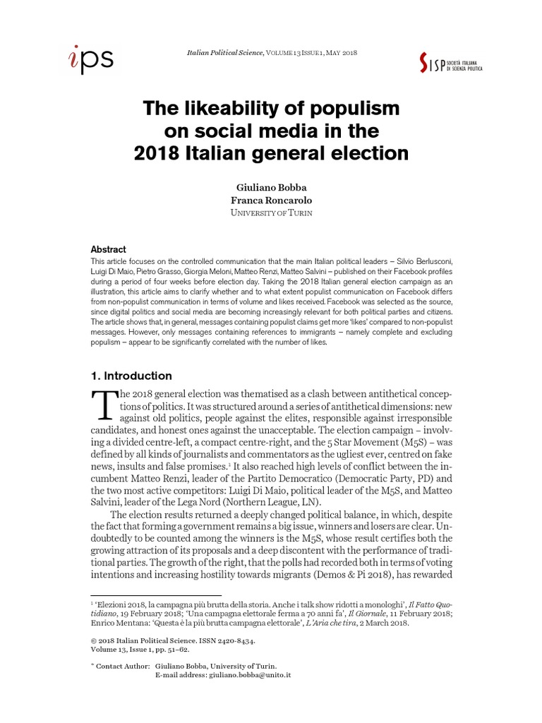 32-Article Text-128-4-10-20180704 | PDF | Populism | Politics (General)