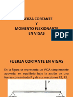 Fuerza Cortante Y Momento Flexionante en Vigas