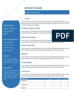 Sample Executive Summary Templates 8