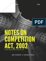 Notes On Competition ACT, 2002: ISBN: 978-93-5419-312-5 2020