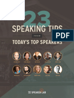 Speaking Tips: Today'S Top Speakers