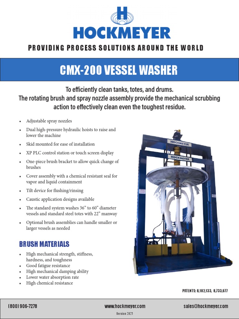 Cmx-200 Vessel Washer: Providing Process Solutions Around The World ...