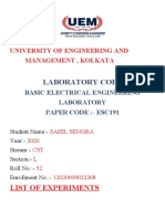 Laboratory Copy: University of Engineering and Management, Kolkata