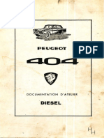 Peugeot 404 Documentation D'atelier Diesel