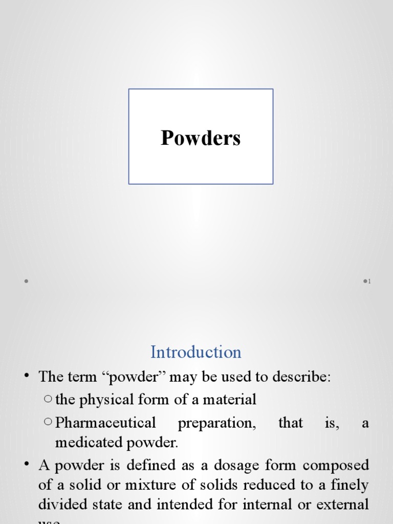 Understanding Pharmaceutical Powders | PDF | Tablet (Pharmacy) | Holography