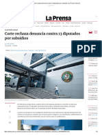 Corte Rechaza Denuncia Contra 13 Diputados Por Subsidios - La Prensa Panamá