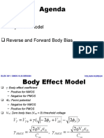 Agenda: Body Effect Model Reverse and Forward Body Bias