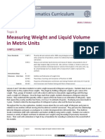 Measuring Weight and Liquid Volume in Metric Units: Mathematics Curriculum