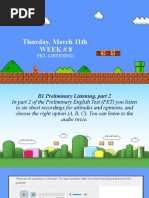 Thurday, March 11th Week # 8: Pet-Listening