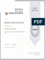 Certificado Coursera Benjamin Barrera