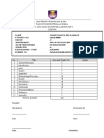 Name: Mohd Zainul Bin Rahmat Student No. Group: 2016249898: 2 Experiment: Heat Exchanger Date Performed: 20 MARCH 2018 Semester: 4 Programme / Code Submit To: EH2204B: Madam Habsah BT Alwi