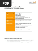 Teaching Lesson Plan Frameworks (Oxford Tefl)