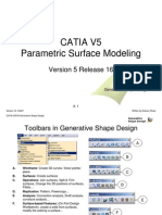 CATIA V5 - Parametric Surface Modeling
