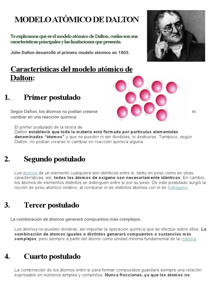Modelo Atómico de Dalton | PDF | Átomos | Electrón