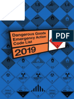 UK - Dangerous Goods Emergency Action Code List 2019