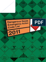 UK - Dangerous Goods Emergency Action Code List 2011