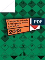 UK - Dangerous Goods Emergency Action Code List 2013