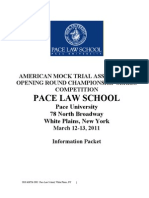 Pace Law School: American Mock Trial Association Opening Round Championship Series Competition